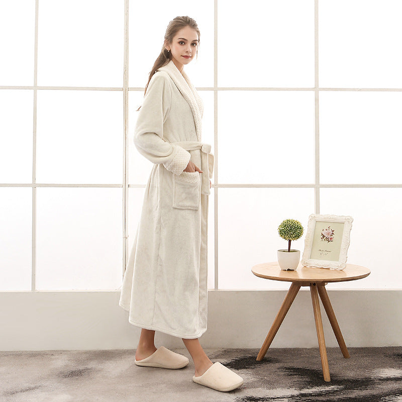 Unisex Bathrobe - Long, Soft with Belt