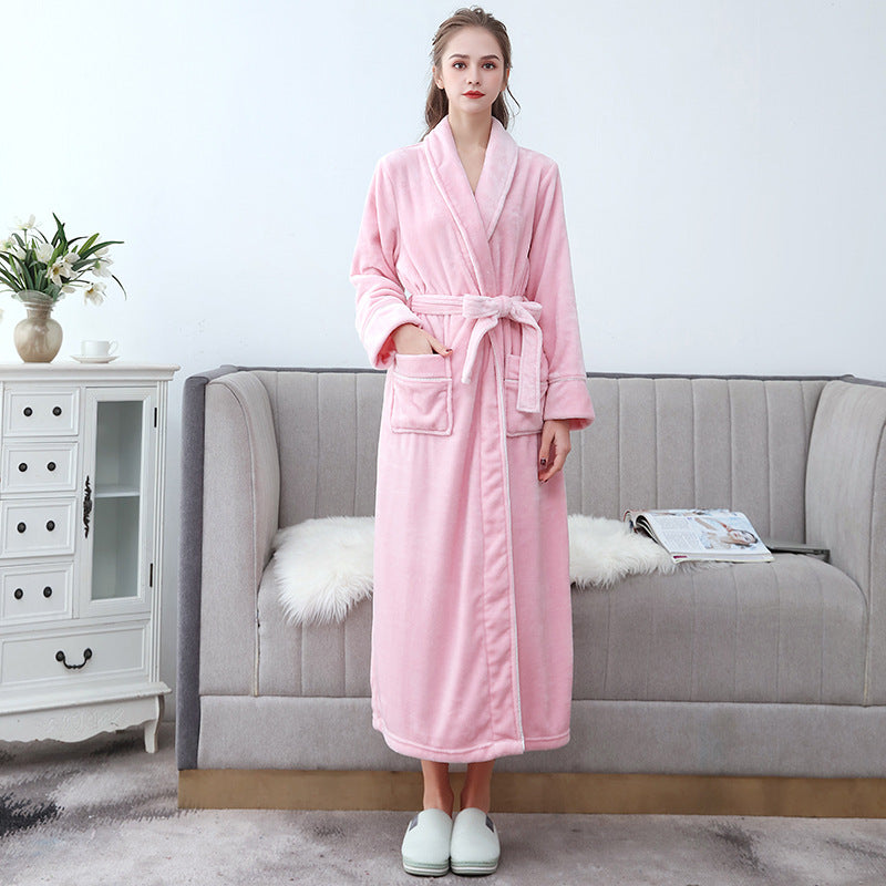 Unisex Bathrobe - Soft and Long with Belt