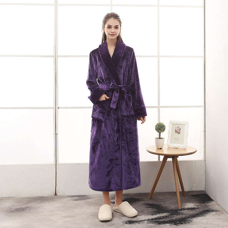 Unisex Bathrobe - Long, Soft with Belt