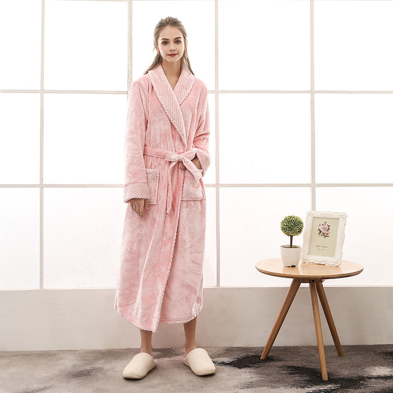 Unisex Bathrobe - Long, Soft with Belt