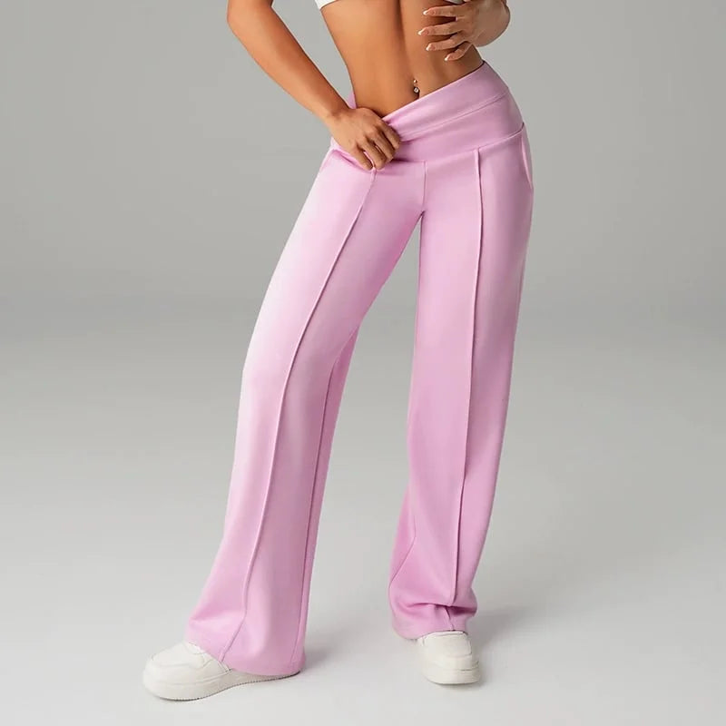 💕 Effen, losse, rechte broek voor dames