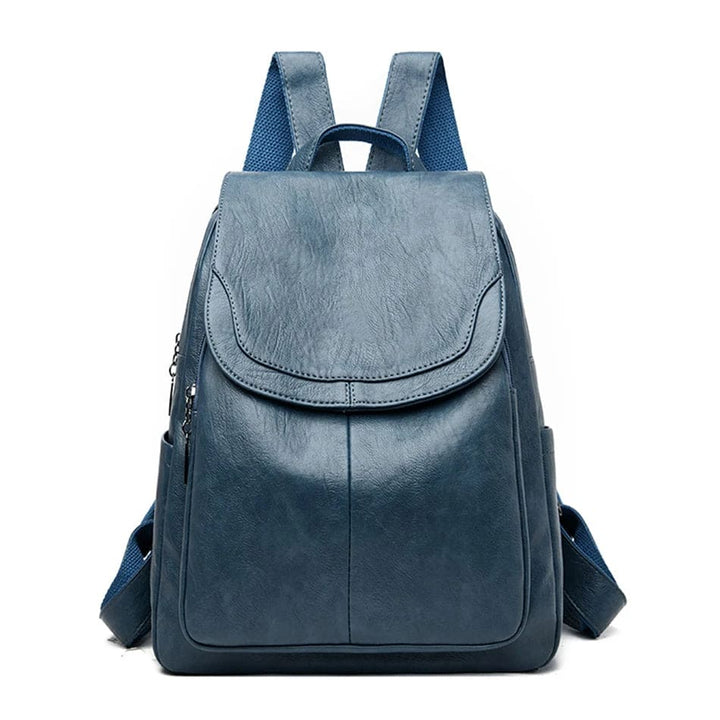 Women's Safe Leather Backpack - Stylish Design, Spacious, Anti-theft