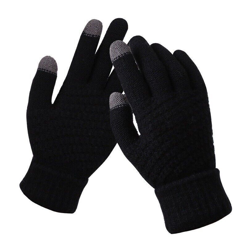 Women's Knitted Touchscreen Gloves - Ribbed
