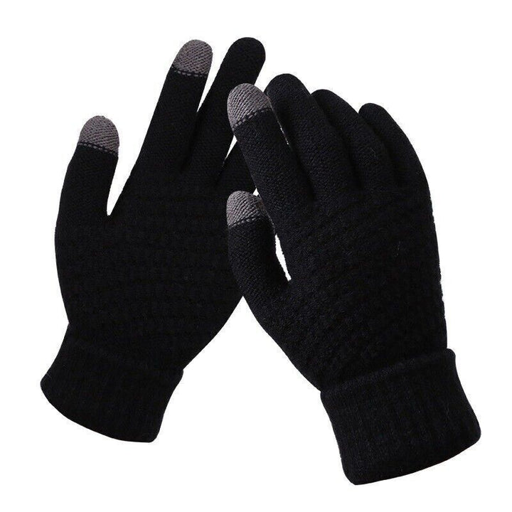 Women's Knitted Touchscreen Gloves - Ribbed