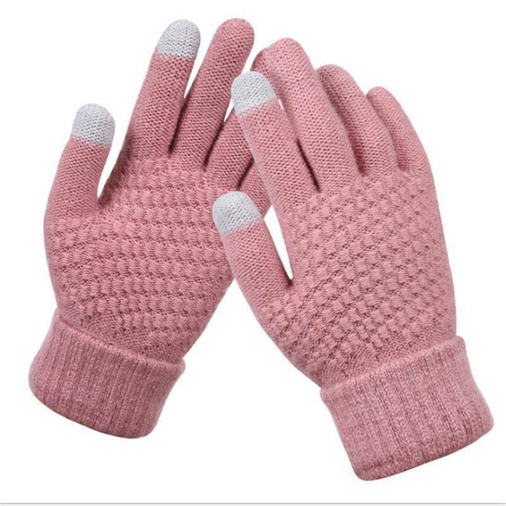 Women's Knitted Touchscreen Gloves - Ribbed