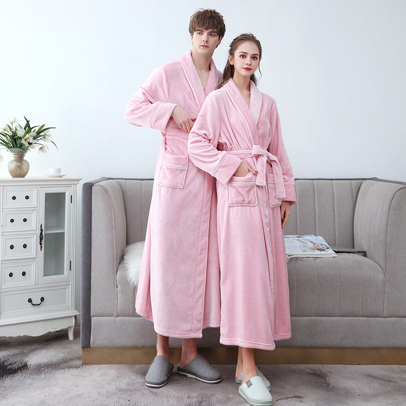 Unisex Bathrobe - Soft and Long with Belt