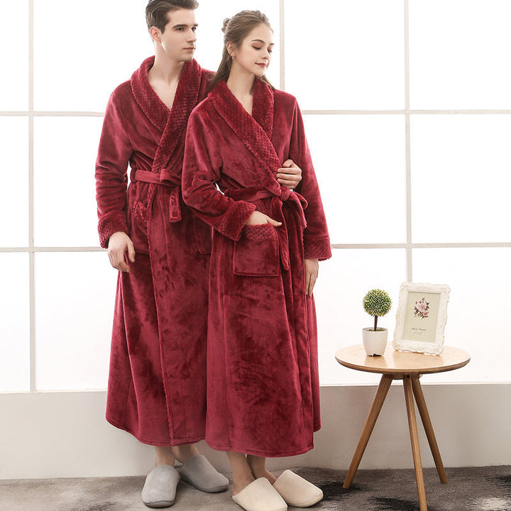 Unisex Bathrobe - Long, Soft with Belt
