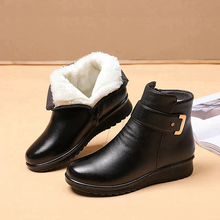 Women's Winter Ankle Boots - Insulated and Zippered