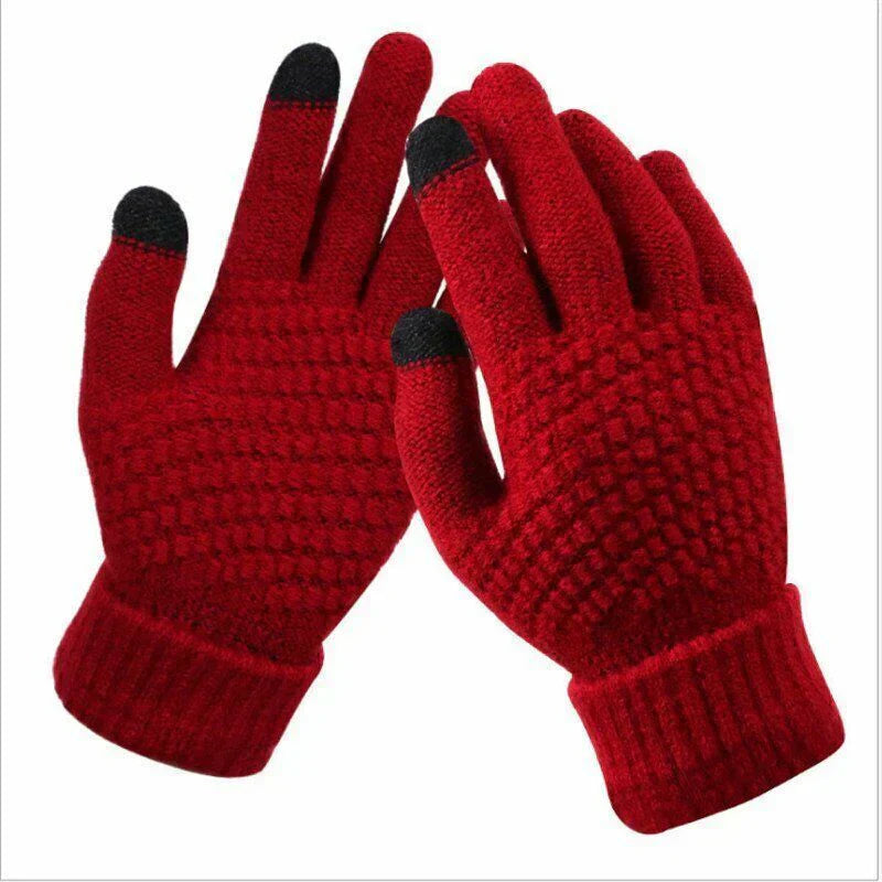 Women's Knitted Touchscreen Gloves - Ribbed