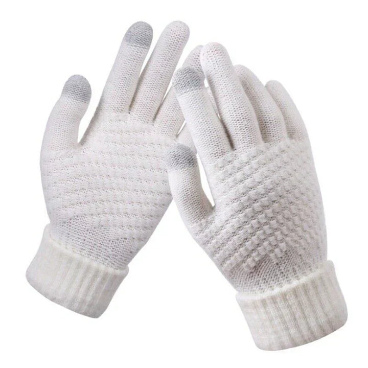 Women's Knitted Touchscreen Gloves - Ribbed