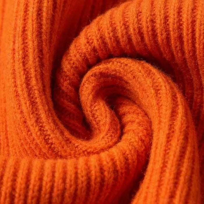 Weronika | Dzianinowa sukienka z kołnierzykiem i guzikami