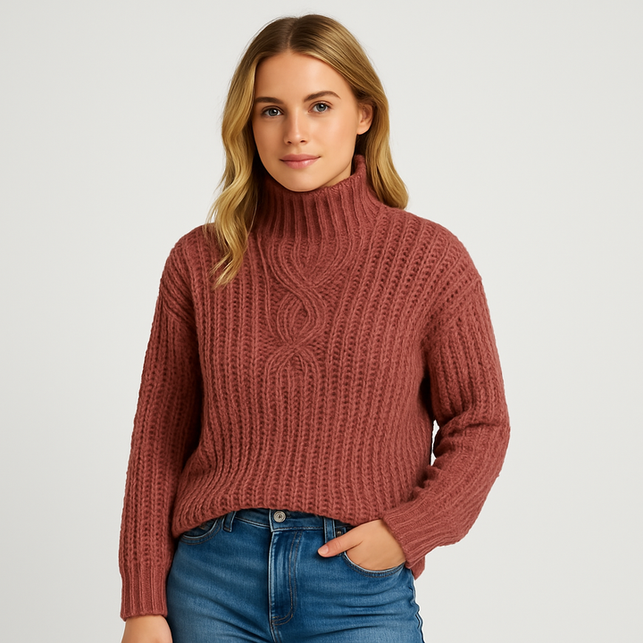 Damski golf z prążkowanej dzianiny – ciepły, miękki i modny - Mavee!