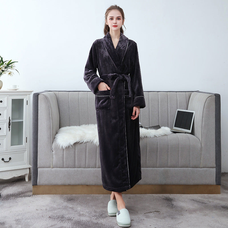 Unisex Bathrobe - Soft and Long with Belt