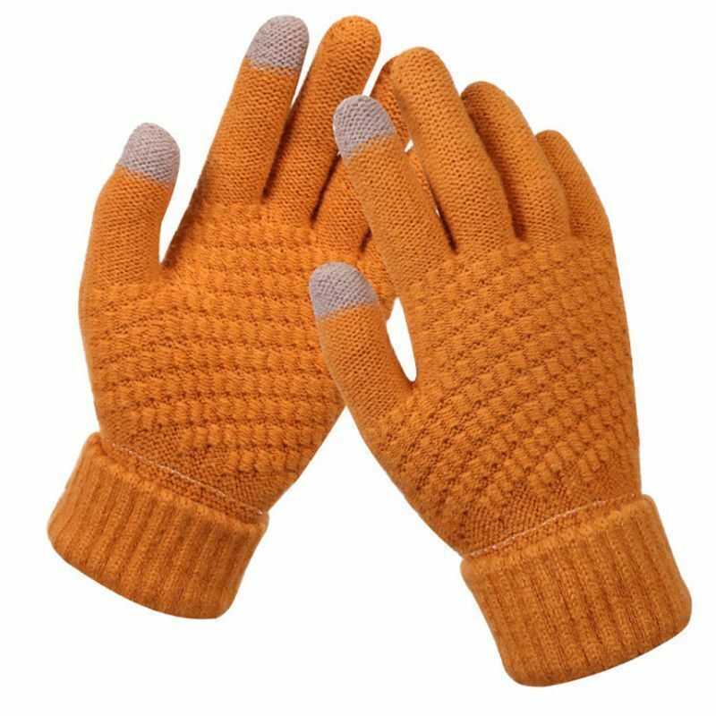 Women's Knitted Touchscreen Gloves - Ribbed