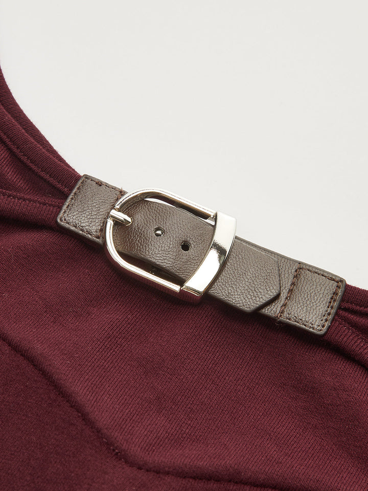 Body bez ramiączek z długim rękawem i zapięciem z tyłu