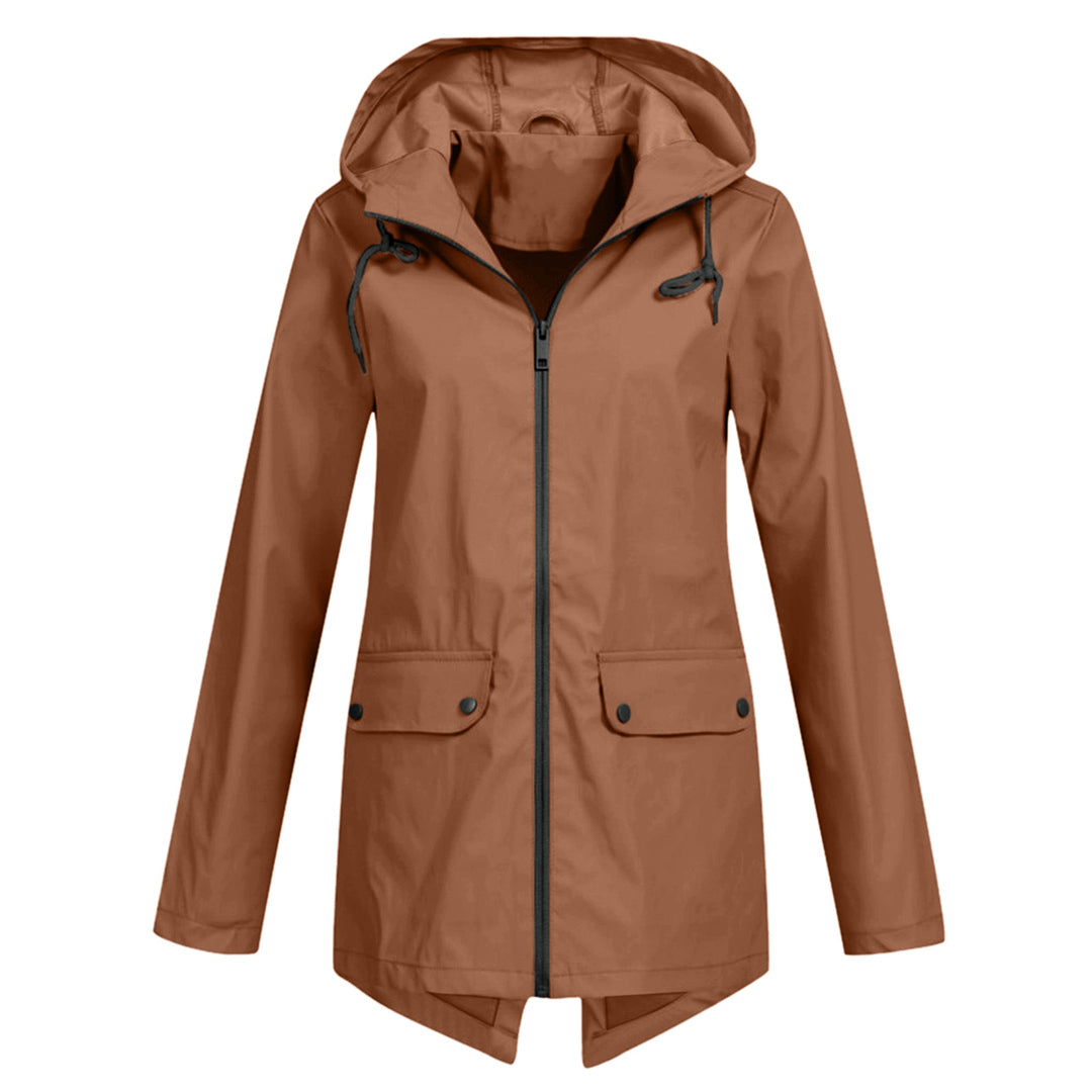 Women's Long Waterproof Jacket - Outdoor Protection