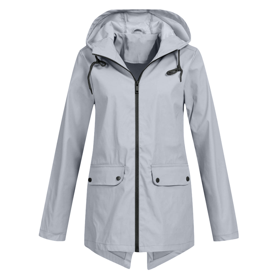 Women's Long Waterproof Jacket - Outdoor Protection