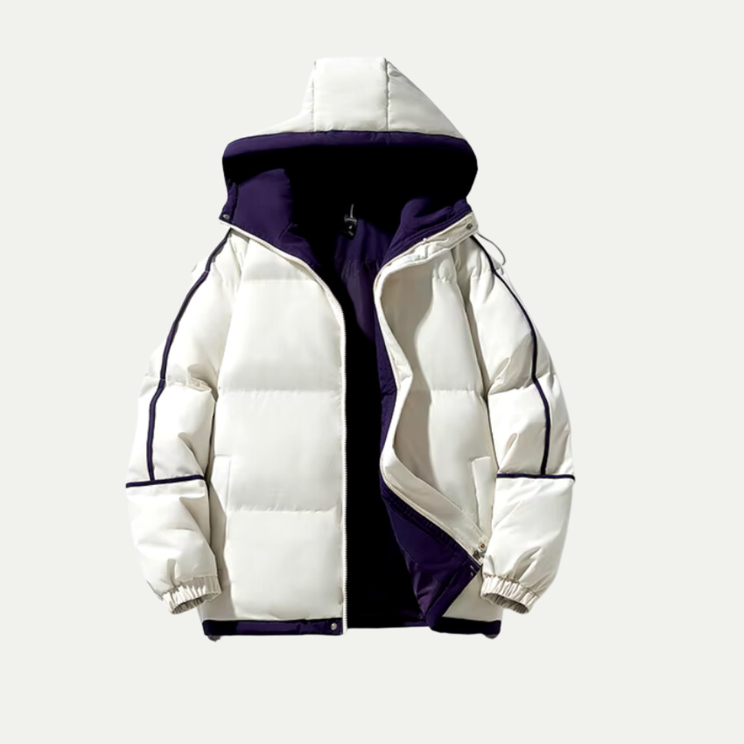 Unisex Short Winter Jacket - Quilted with Hood