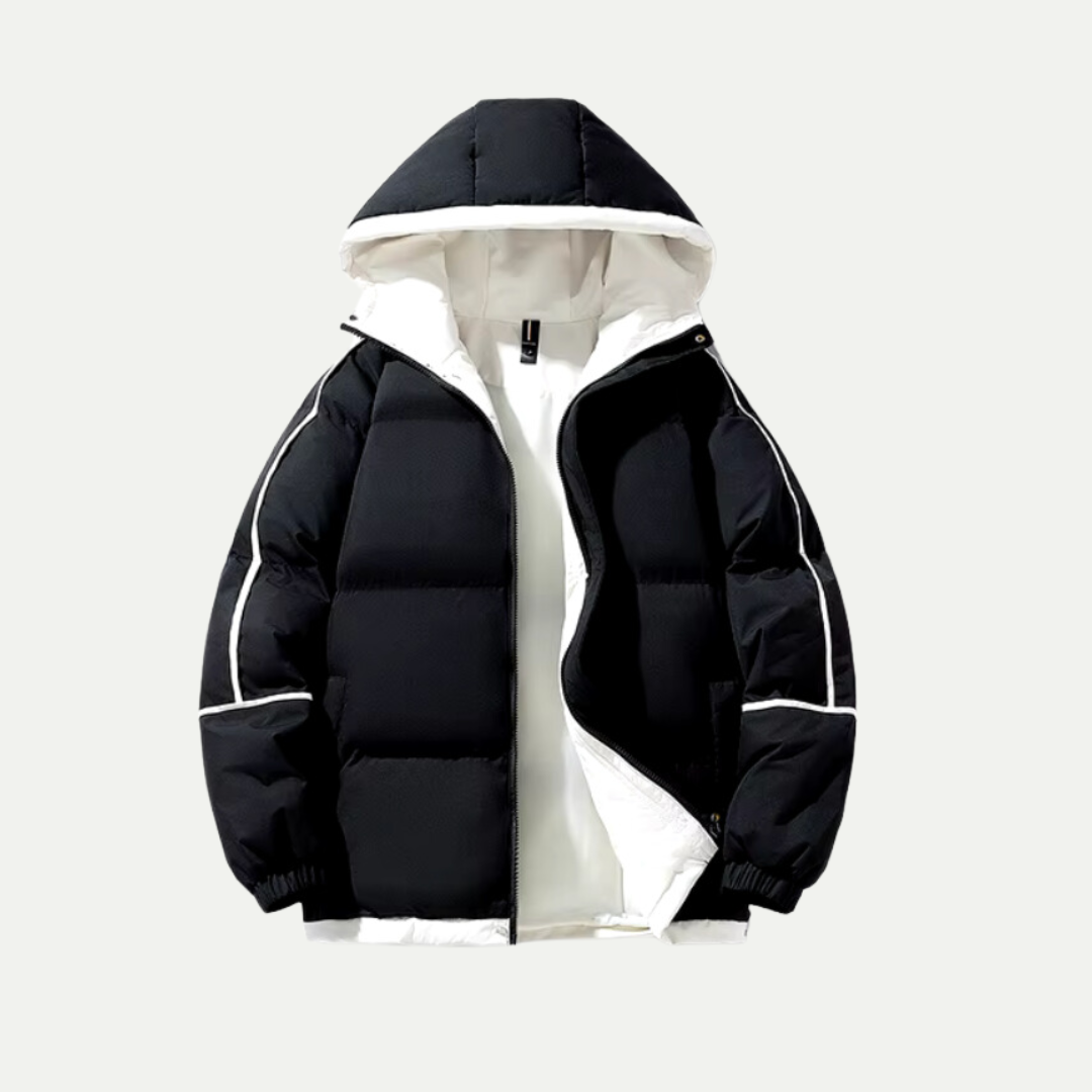 Unisex Short Winter Jacket - Quilted with Hood