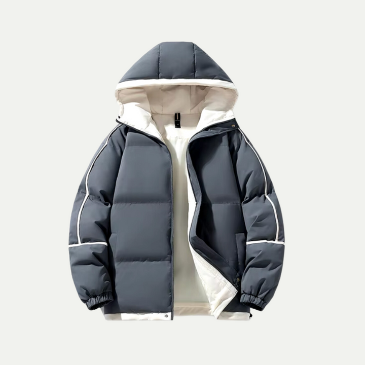 Unisex Short Winter Jacket - Quilted with Hood
