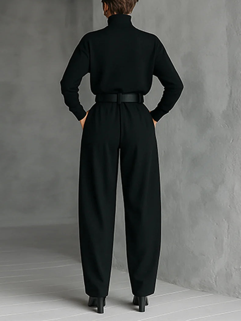 Hayden Malani™ | Jumpsuit with Turtleneck, Wide Legs, and Belt