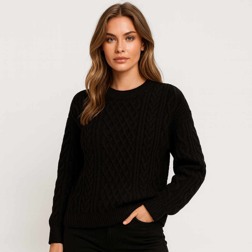 Mavee | Sweter z dzianiny z wzorem warkoczowym - Mavee!