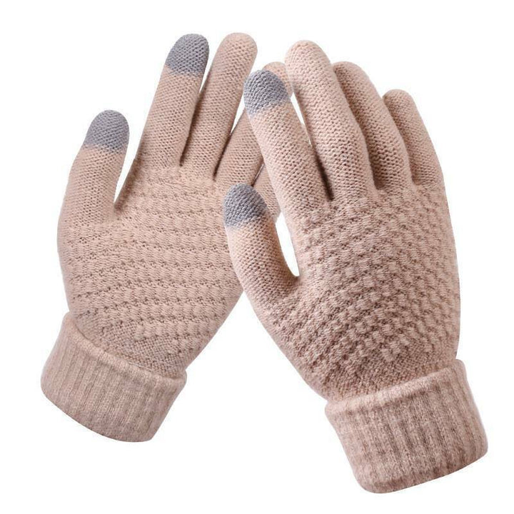 Women's Knitted Touchscreen Gloves - Ribbed