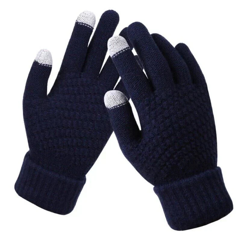 Women's Knitted Touchscreen Gloves - Ribbed