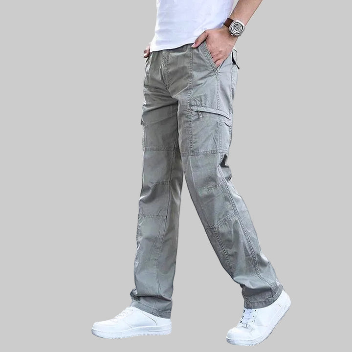 Męskie Spodnie Cargo - Zwężane ze Ściągaczami