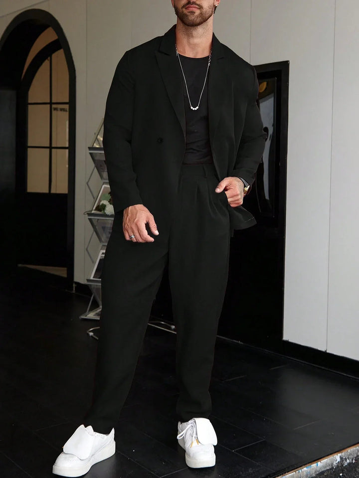 Męski Garnitur - Luźny Krój