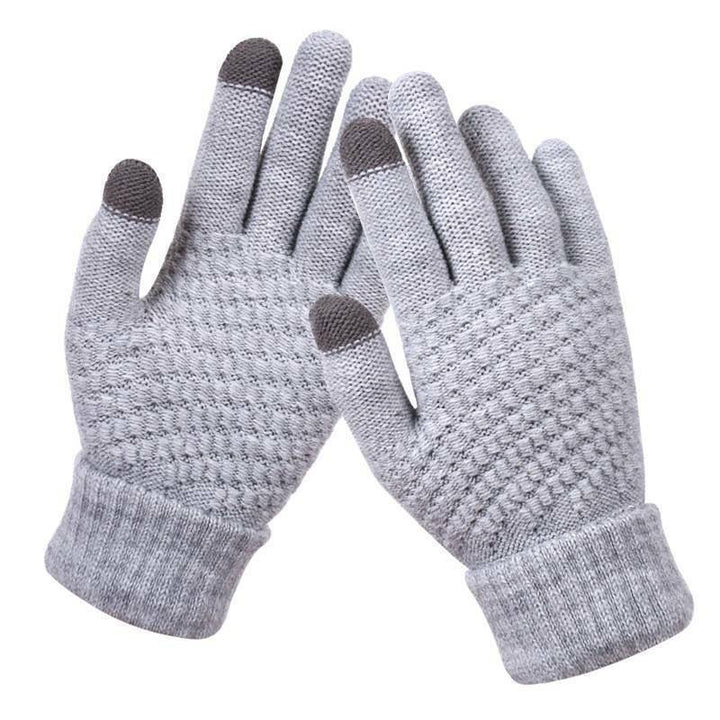 Women's Knitted Touchscreen Gloves - Ribbed