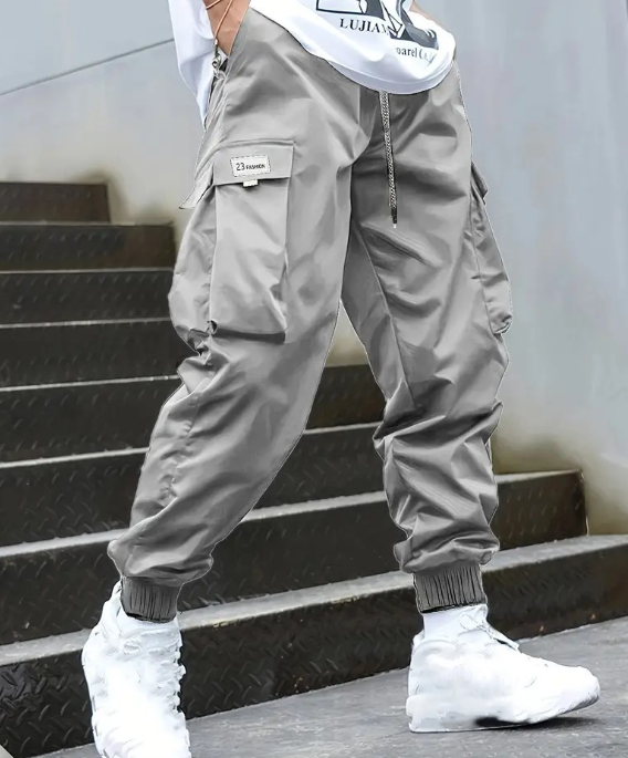 Męskie Spodnie Cargo - Jogger ze Ściągaczami
